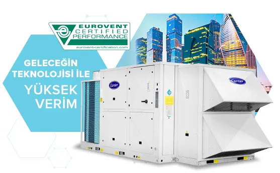 Carrier 50/48 UC-(V) / UP-(V) R454B Çatı Tipi Klima (25-220 kW) — Carrier