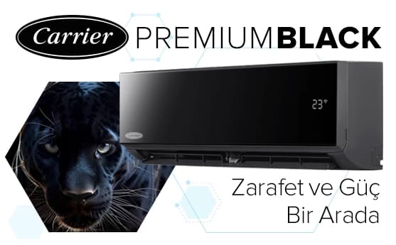 Premium siyah klima, zarafet ve güç bir arada. Uzaktan kolay kontrol ile konfor ve şıklık sağlıyor