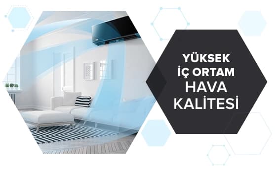 Siyah klima, ferah salon havasını yeniler, estetik ve modern şıklık sağlar