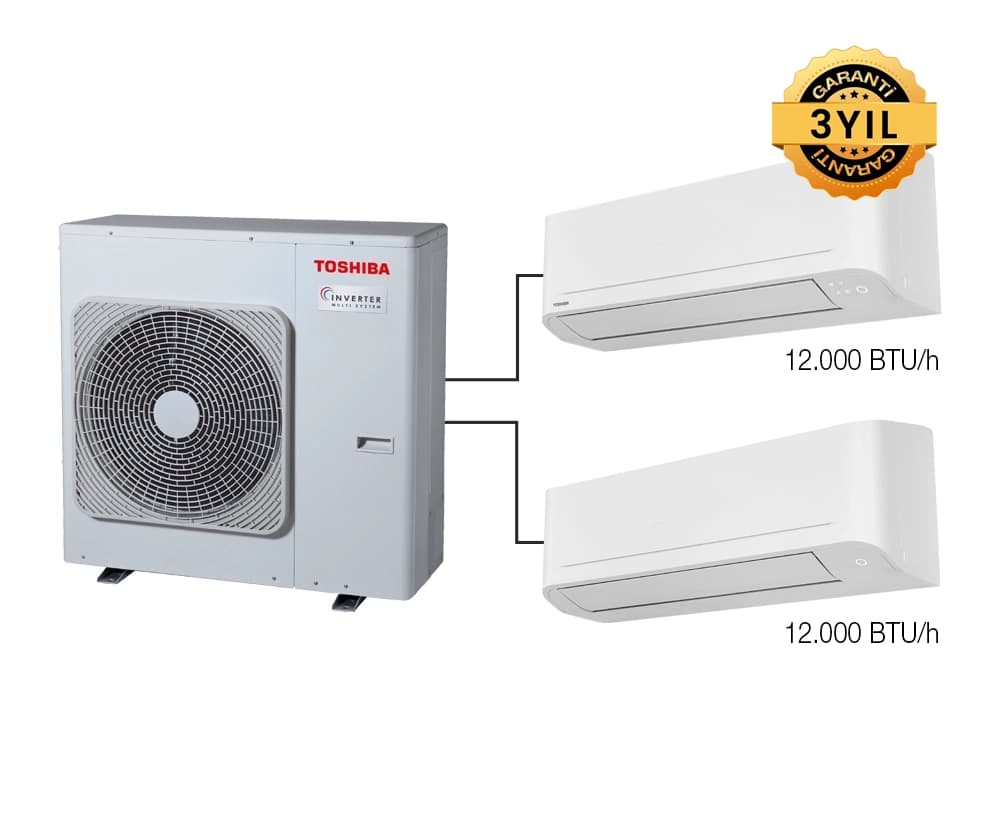 Toshiba 2M Multi Split Klima 12.000+12.000 BTU/h — Toshiba | RCS Mühendislik
