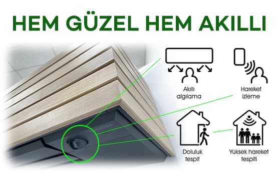 Akıllı ve şık tasarımda hareket, doluluk ve enerji takibi sağlayan akıllı sensörler bulunuyor