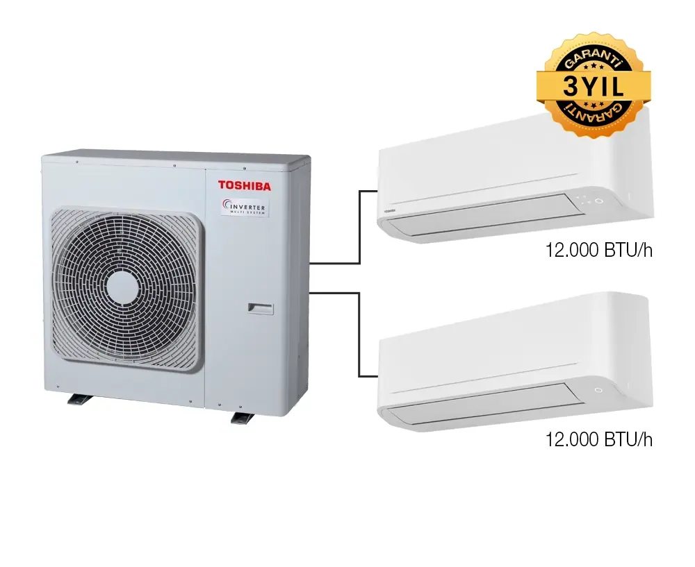 Toshiba 2M Multi Split Klima 12.000+12.000 BTU/h — Toshiba | RCS Mühendislik